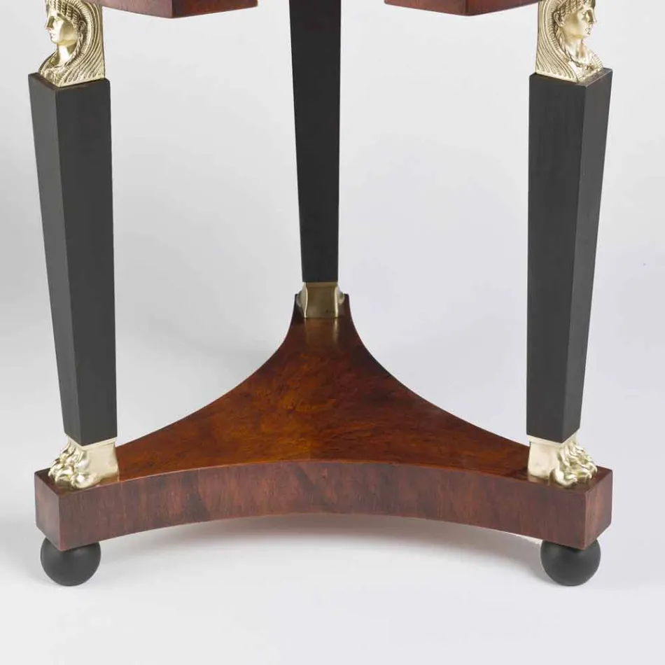 Tavolinë kafeje me dekor xhami të lartë dhe bronzi, Venus Viadurini