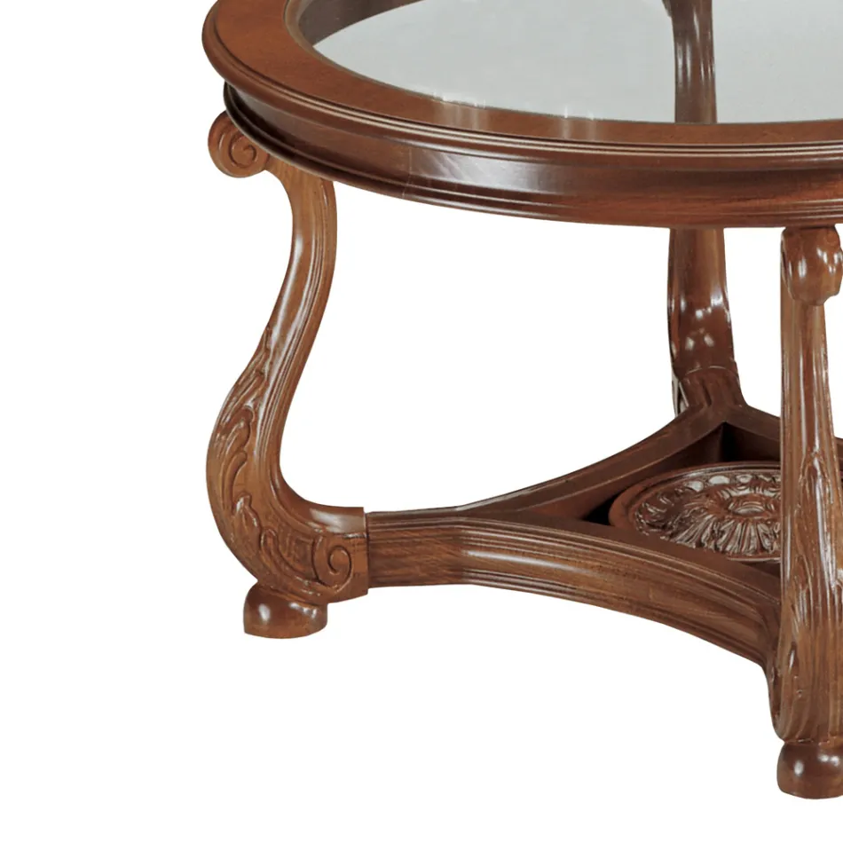 Tavolinë kafeje me majë xhami Made in Italy - Sedna Viadurini