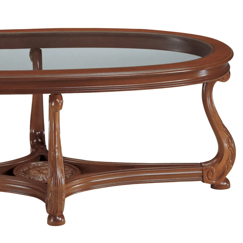 Tavolinë kafeje me majë xhami Made in Italy - Sedna Viadurini