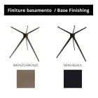 Tavolinë kafeje me majë xhami të rrumbullakët dhe 3 këmbë, Made in Italy - Siste Viadurini