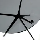 Tavolinë kafeje me majë xhami të rrumbullakët dhe 3 këmbë, Made in Italy - Siste Viadurini