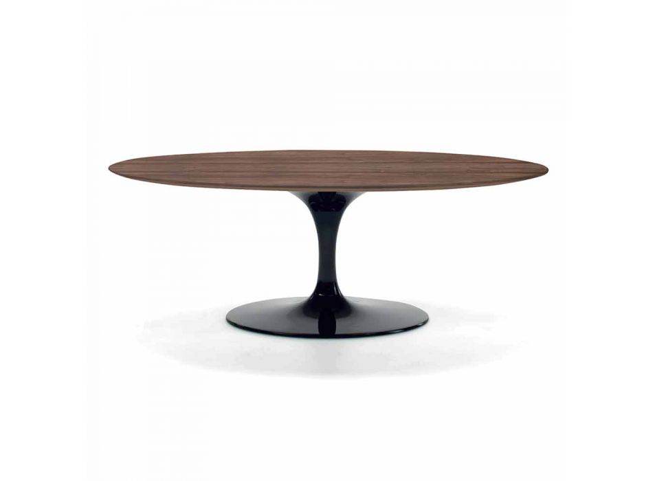 Tavolinë kafeje me majë ovale në laminat HPL Prodhuar në Itali - Dollarë Viadurini