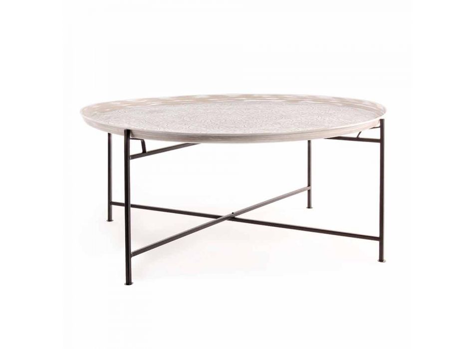 Tavolinë kafeje Homemotion me majë të rrumbullakët dhe bazë çeliku - Tullio Viadurini