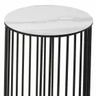 Tavolinë kafeje me majë të rrumbullakët qeramike Prodhuar në Itali - Montebianco Viadurini