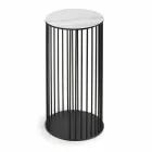 Tavolinë kafeje me majë të rrumbullakët qeramike Prodhuar në Itali - Montebianco Viadurini