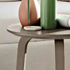 Tavolinë kafeje të dhomës së ndenjes me majë të rrumbullakët MDF me llak Made in Italy, E çmuar - Tobiko Viadurini