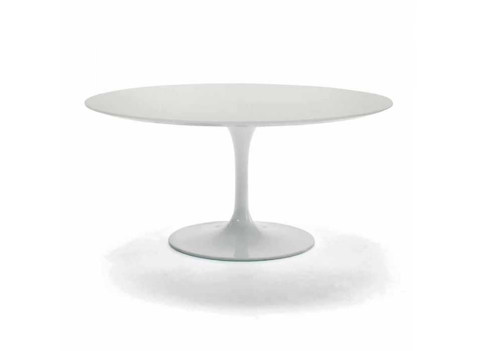 Tavolinë kafeje me majë të rrumbullakët në të mirë Made in Italy Laminat - Dollarë Viadurini