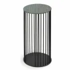 Tavolinë kafeje me majë druri të rrumbullakët prodhuar në Itali - Montebianco Viadurini