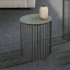 Tavolinë kafeje me majë druri të rrumbullakët prodhuar në Itali - Montebianco Viadurini