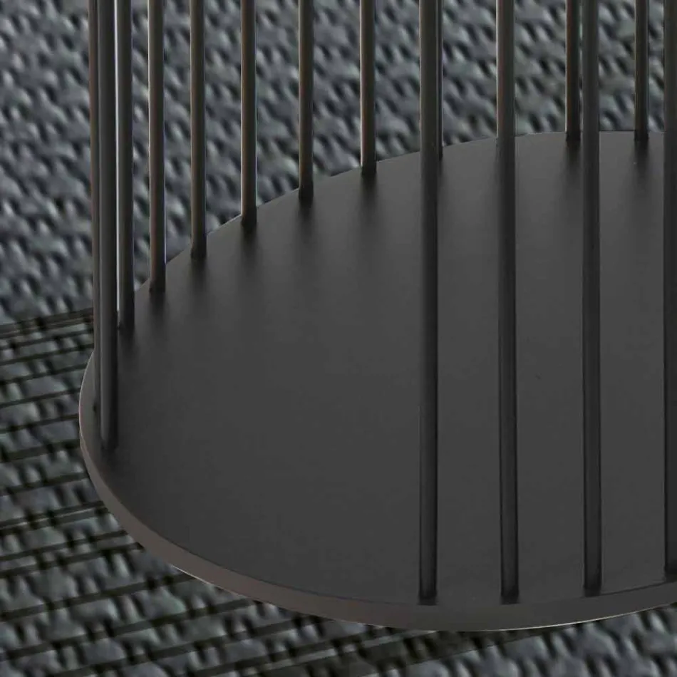 Tavolinë kafeje me majë druri të rrumbullakët prodhuar në Itali - Montebianco Viadurini