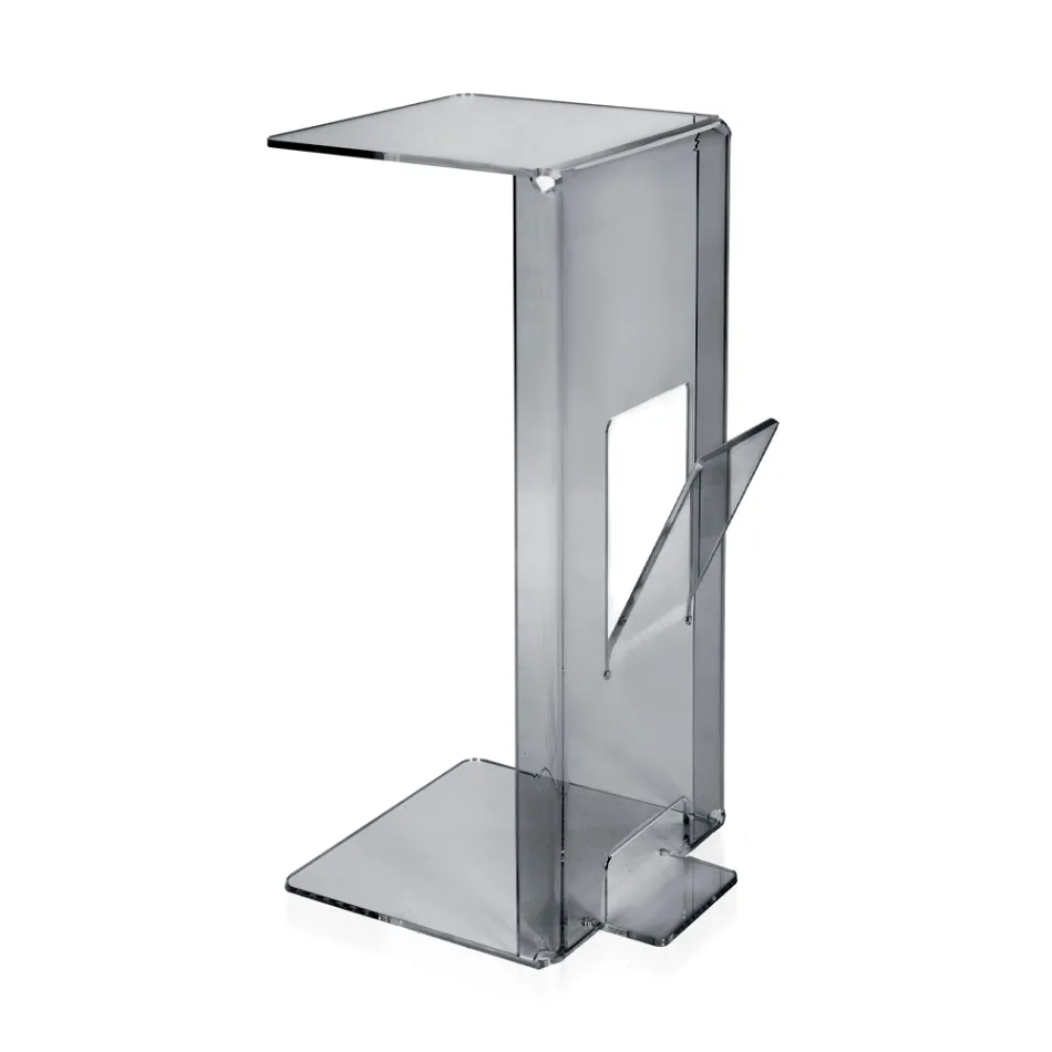 Tavolinë Kafeje me Raft Revistash Plexiglas Prodhuar në Itali - Belle Viadurini