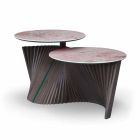 Dizajnoni tryezë kafeje me 2 maja të rrumbullakëta në Gres Prodhuar në Itali - Stokholm Viadurini