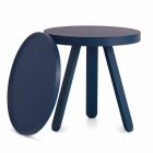 Dizajnoni tryezë kafeje me majë të rrumbullakët dhe këmbë të forta druri - Salerno Viadurini