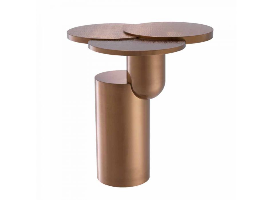Dizenjoni tryezën e kafesë në çelik të përfunduar prej bronzi - Olbia Viadurini