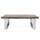 Dizajnoni tryezë kafeje në lëvizje prej druri, qelqi dhe çeliku - Frederic Viadurini