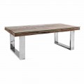 Dizajnoni tryezë kafeje në lëvizje prej druri, qelqi dhe çeliku - Frederic