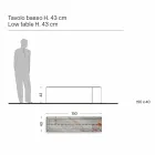 Dizajnoni tryezë kafeje në mermer me bazë qelqi prodhuar në Itali - Molino Viadurini