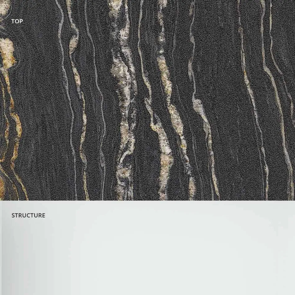 Dizajnoni tryezë kafeje në mermer me bazë qelqi prodhuar në Itali - Molino Viadurini