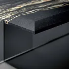 Dizajnoni tryezë kafeje në mermer me bazë qelqi prodhuar në Itali - Molino Viadurini