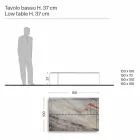 Dizajnoni tryezë kafeje në mermer me bazë qelqi prodhuar në Itali - Molino Viadurini