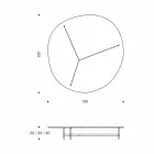 Dizajnoni tryezë kafeje në xham me bazë metalike prodhuar në Itali - Cinci Viadurini