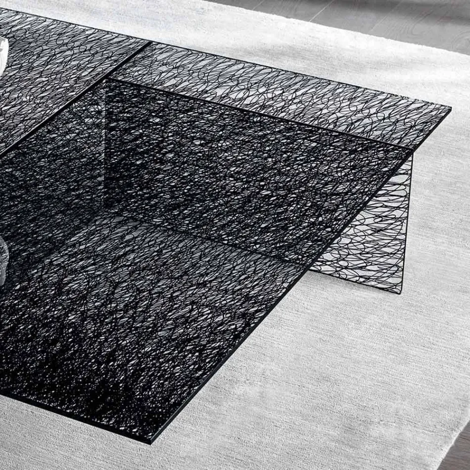 Dizajnimi i Tabelës së Kafeve Extreme të Qelqit Dekoruar Made në Itali - Sestola Viadurini