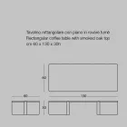 Tavolinë kafeje luksoze me ngjyrë metali dhe sipër druri - Anacleto Viadurini