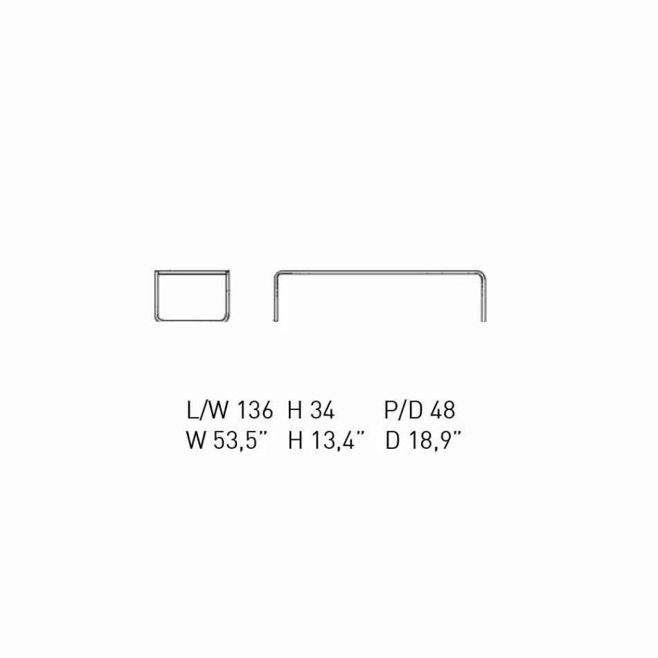 Tavolinë kafeje prej çeliku të kromuar me pjesën e sipërme të petëzuar të prodhuar në Itali - Ariete Viadurini