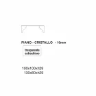 Tavolinë kafeje në kristal transparent shumë të qartë të prodhuar në Itali - litium Viadurini