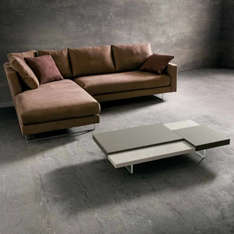 Tavolinë kafeje Fenix me këmbë transparente prodhuar në Itali - Justin Viadurini