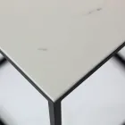 Tavolinë kafeje enë guri dhe bazë çeliku Prodhuar në Itali - Birba Viadurini