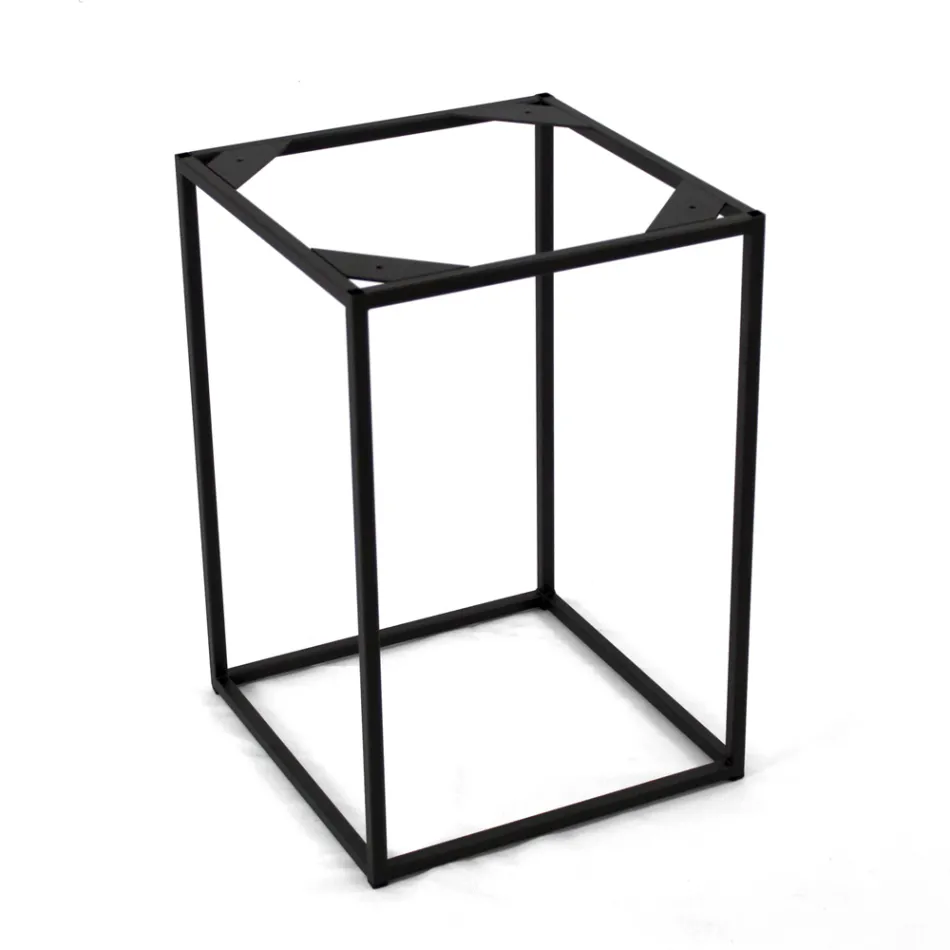 Tavolinë kafeje enë guri dhe bazë çeliku Prodhuar në Itali - Birba Viadurini