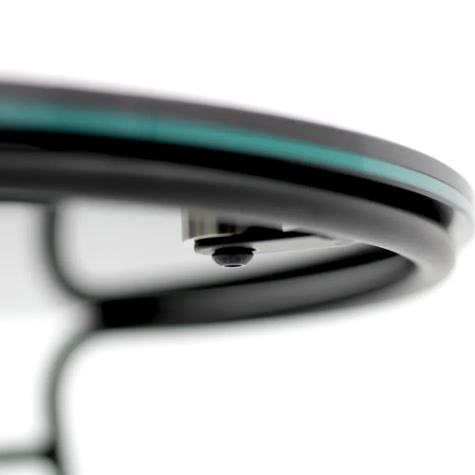 Tavolinë kafeje në Grès porcelani dhe bazë të rrumbullakët Prodhuar në Itali - Tullia Viadurini