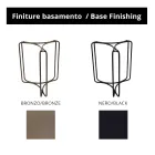 Tavolinë kafeje me enë guri të rrumbullakët dhe bazë me 3 gjysmëhënë të prodhuara në Itali - Arepa Viadurini