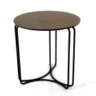 Tavolinë kafeje me enë guri të rrumbullakët dhe bazë me 3 gjysmëhënë të prodhuara në Itali - Arepa Viadurini