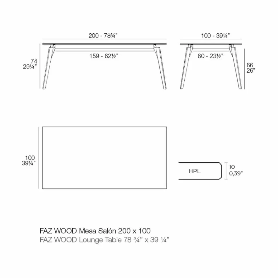Tavolinë kafeje në Petëzuar me Bardhë ose të Zezë në 2 Madhësi - Faz Wood nga Vondom Viadurini