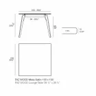 Tavolinë kafeje në dru dhe ngjyra të ndryshme Hpl 2 Madhësi - Faz Wood nga Vondom Viadurini