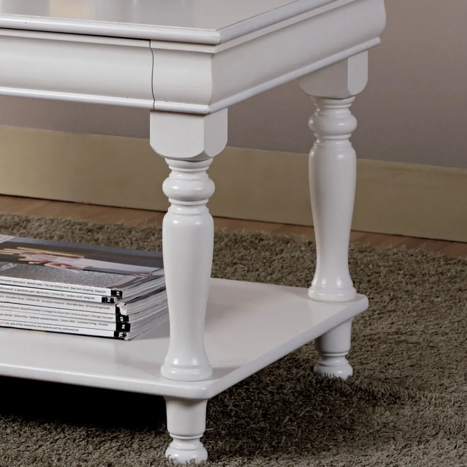 Tavolinë kafeje me dru të fortë ahu Prodhuar në Itali - Frigg Viadurini