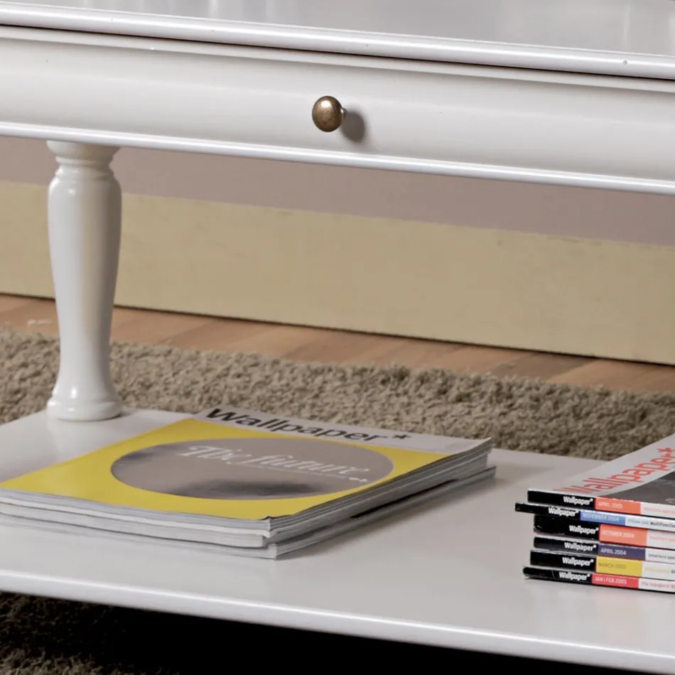 Tavolinë kafeje me dru të fortë ahu Prodhuar në Itali - Frigg Viadurini