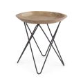 Tavolinë kafeje me dizajn industrial prej druri dhe çeliku - stileto