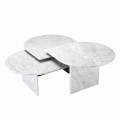 Tavolina e kafesë në formatin e Mermerit të Bardhë Carrara prej 3 Copash - Marsala