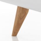 Tavolinë kafeje në Mdf me llak të bardhë dhe dru lisi - Naldo Viadurini