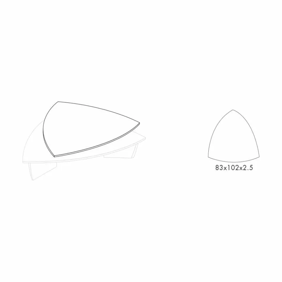 Tavolinë kafeje në MDF të lakuar me majë kthyese të prodhuar në Itali - Lisa Viadurini