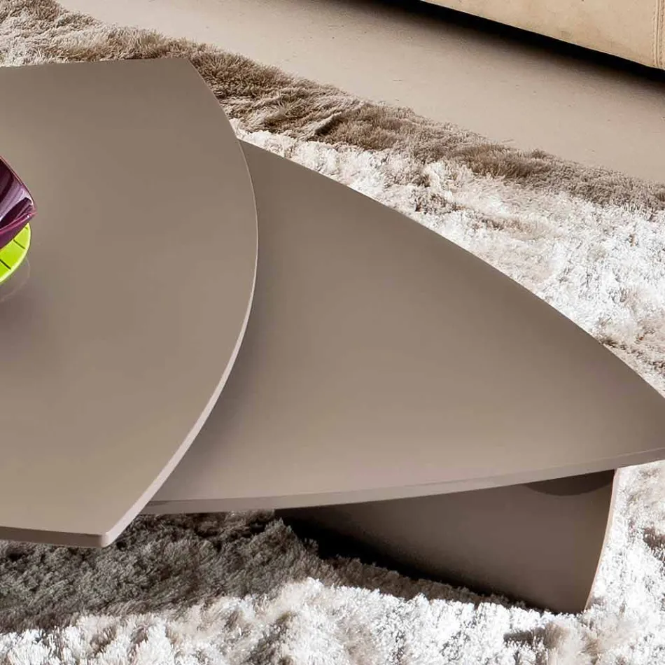 Tavolinë kafeje në MDF të lakuar me majë kthyese të prodhuar në Itali - Lisa Viadurini