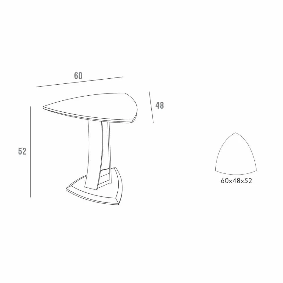 Tavolinë kafeje në Mdf të Llakuar Prodhuar në Itali, Cilësi e Lartë - Lisa Viadurini