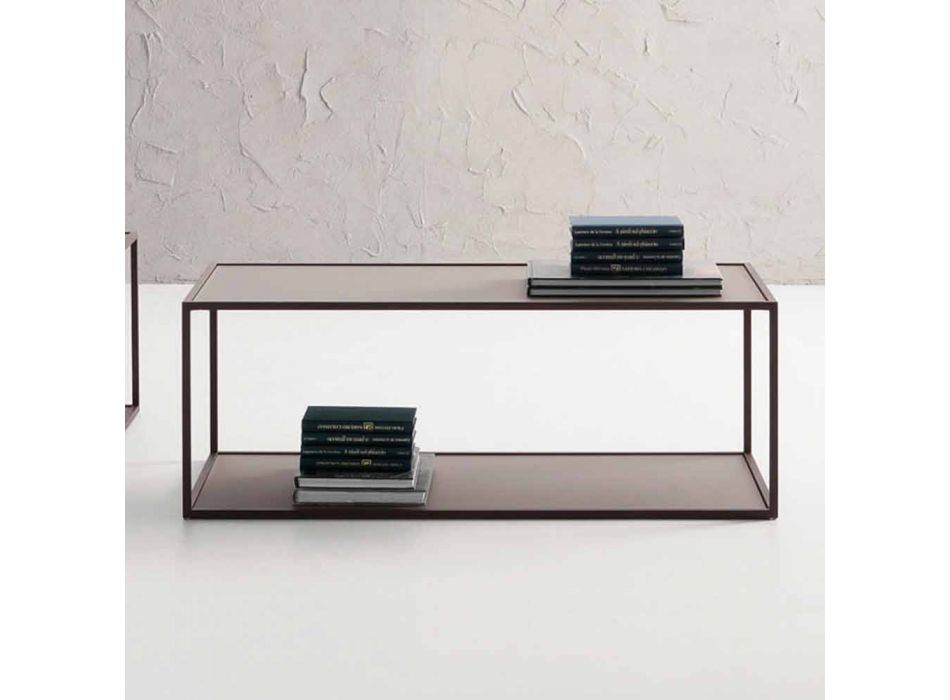 Tavolinë kafeje metalike me maja kristali të prodhuara në Itali - Fermio Viadurini