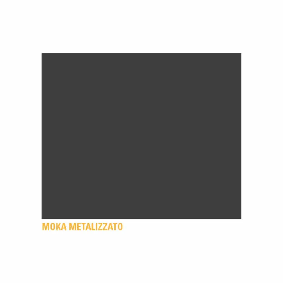 Tavolinë kafeje metalike me sirtar kontejnerësh prodhuar në Itali - Numbo Viadurini