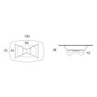 Tavolinë kafeje Metal Sipër qeramike me Magazinim - Emirate Viadurini