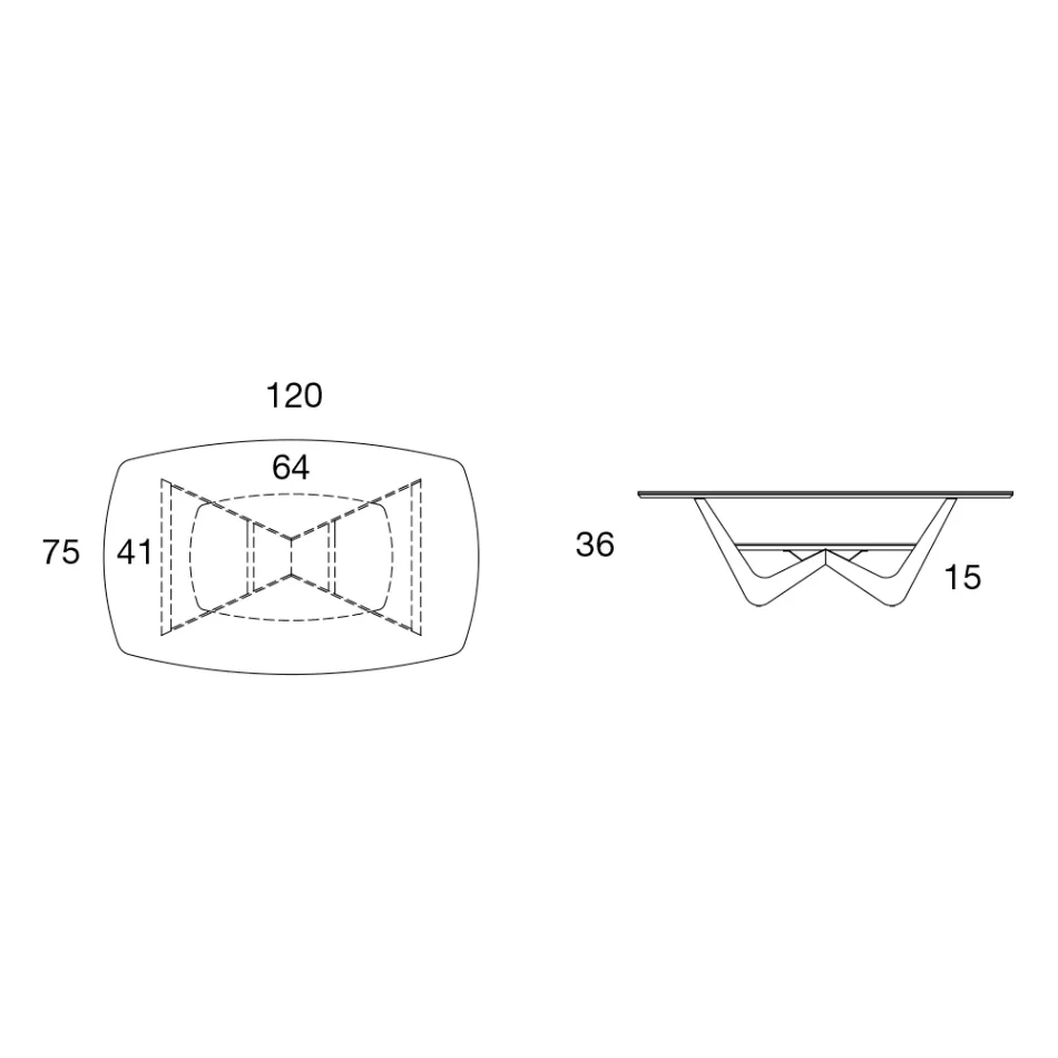 Tavolinë kafeje Metal Sipër qeramike me Magazinim - Emirate Viadurini