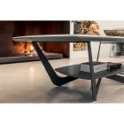 Tavolinë kafeje Metal Sipër qeramike me Magazinim - Emirate Viadurini